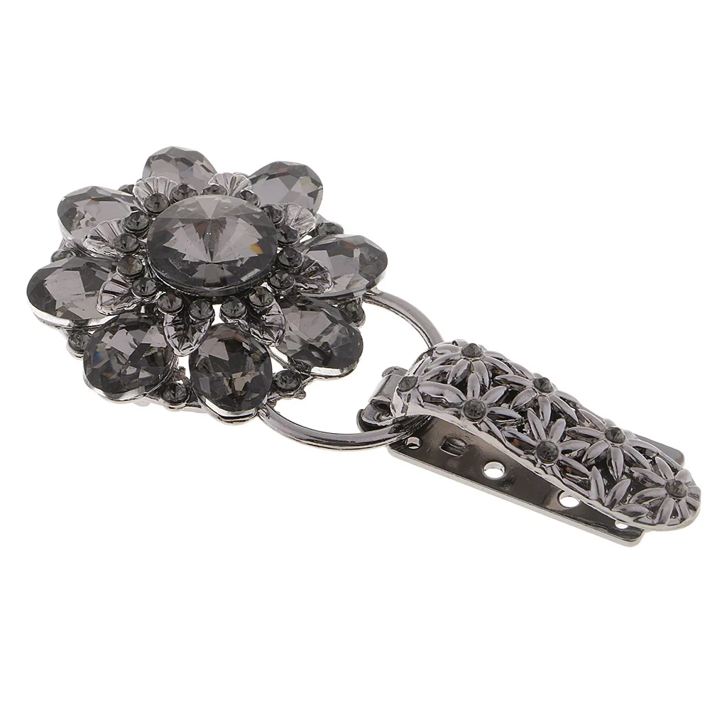 Alloy Rhinestone Duckbill Buckle for Sweater Coats DIY Flower Sewing Buttons
