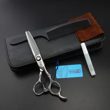 6 дюймов острый волк профессиональные ножницы для волос набор, истончение ножницы, острый край парикмахерские ножницы, Роза резная ручка, S641