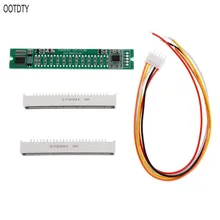 OOTDTY Mini Dual 12 Level indicator VU Meter Stereo Amplifier Board Adjustable light Speed Board With AGC Mode Diy KITS