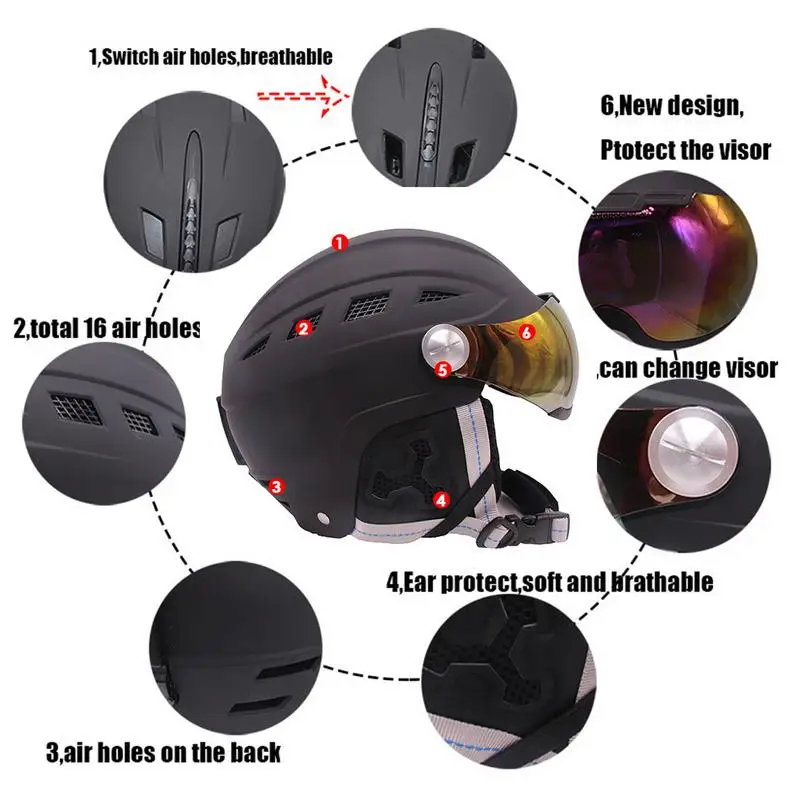 Adulto profesional ultraligero Snowboard de una sola tabla de esquí gafas de esquí al aire libre casco de esquí de invierno conjunto para Mujeres Hombres