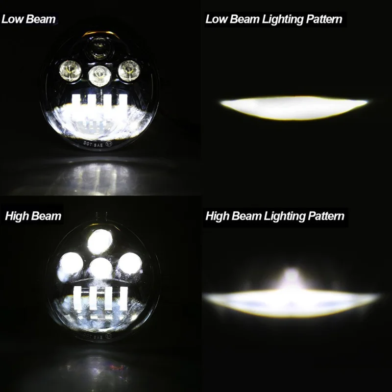 FADUIES Motorcycle LED Headlamp With Black or Chrome Backplate For Harley V Rod VROD VRSCA Headlight VRSCV-ROD LED HEADLIGHT (5)