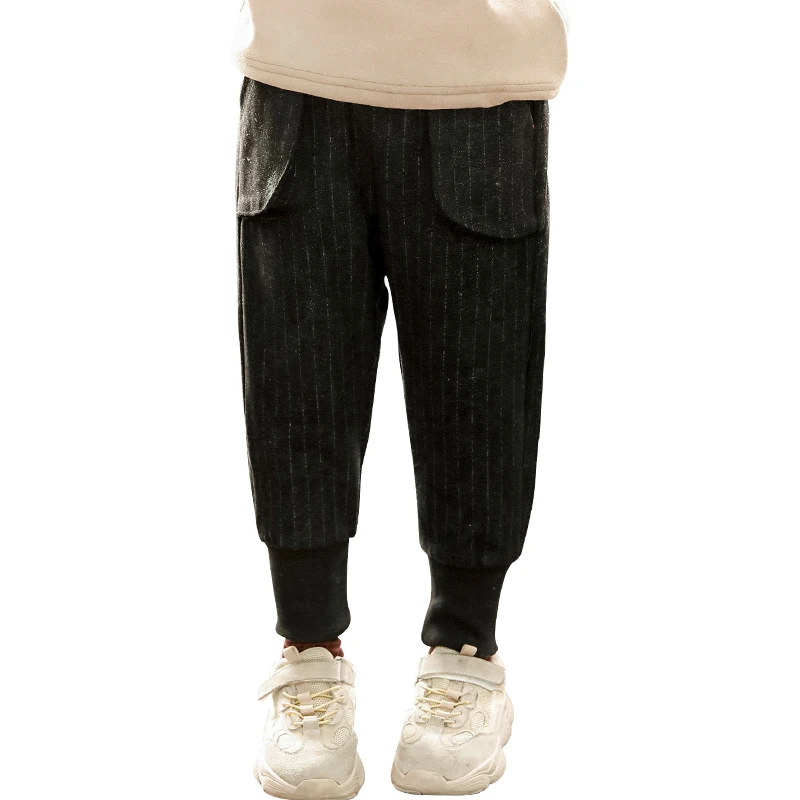 

Girls Add Wool Slacks New Winter 2018 Children of Han Edition Stripe Radish Height Baby Pants