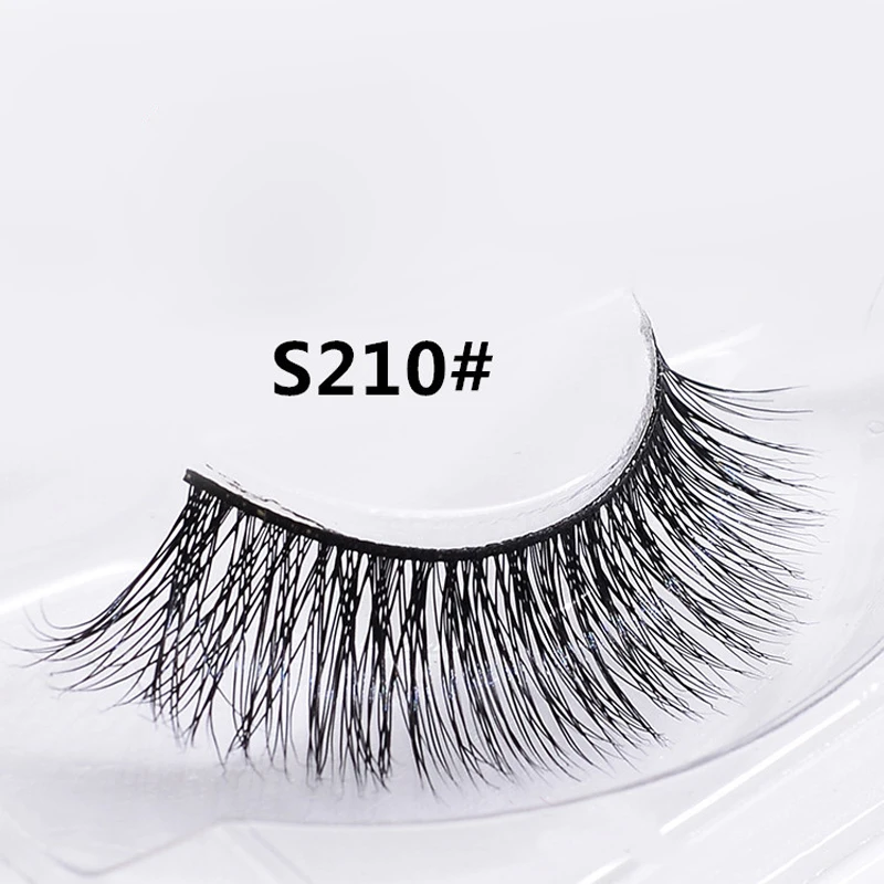 1 Pair 3D Mink Layered Long Thick False Eyelashes Curved Eye Lashes