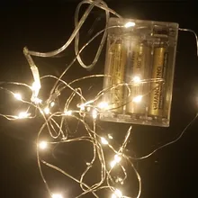 YIYANG светодиодный звёздные гирлянды Фея Микро Прозрачный с медным проводом, батареей 2 м 3 м 5 м 10 м вечерние Xmas Свадебные украшения