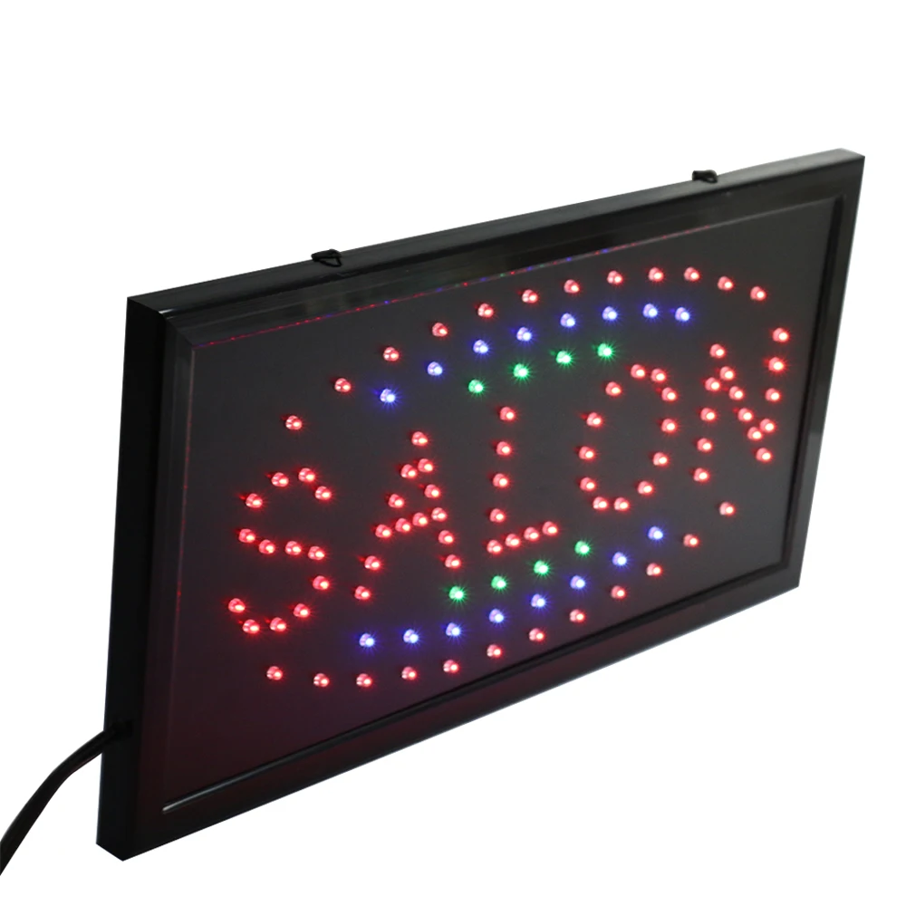 

CHENXI Led salon beauty hair shop business open sign neon flashing led shop board advertising lights 19*10 inch indoor.