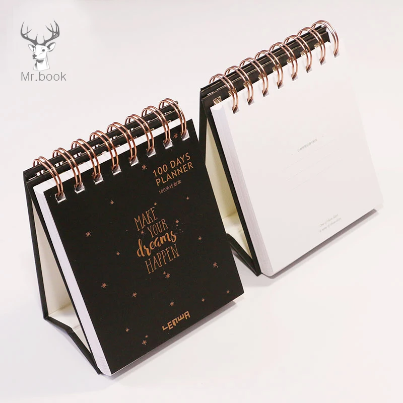 

100 Days Countdown Planner Notebook Office School Desk Calendar Learning Schedule Gift for Kids Study Planning Learning Supplies
