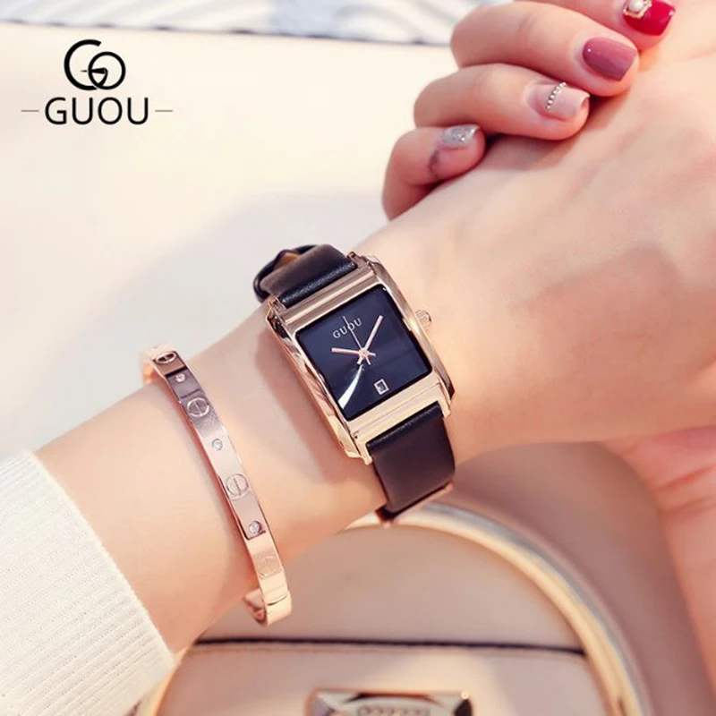 

Women's Watches Luxury Relogio GUOU Fashion Ladies Watch New 2018 Wrist Watches Waterproof Genuine Clock relogio feminino Saat