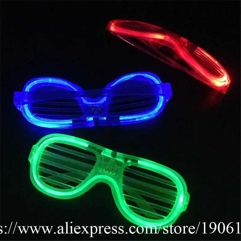 Fashion LED EL Wire Glasses Glow In The Dark Sunglasses Helloween Concert Party led flashing Glasses Eyewear03