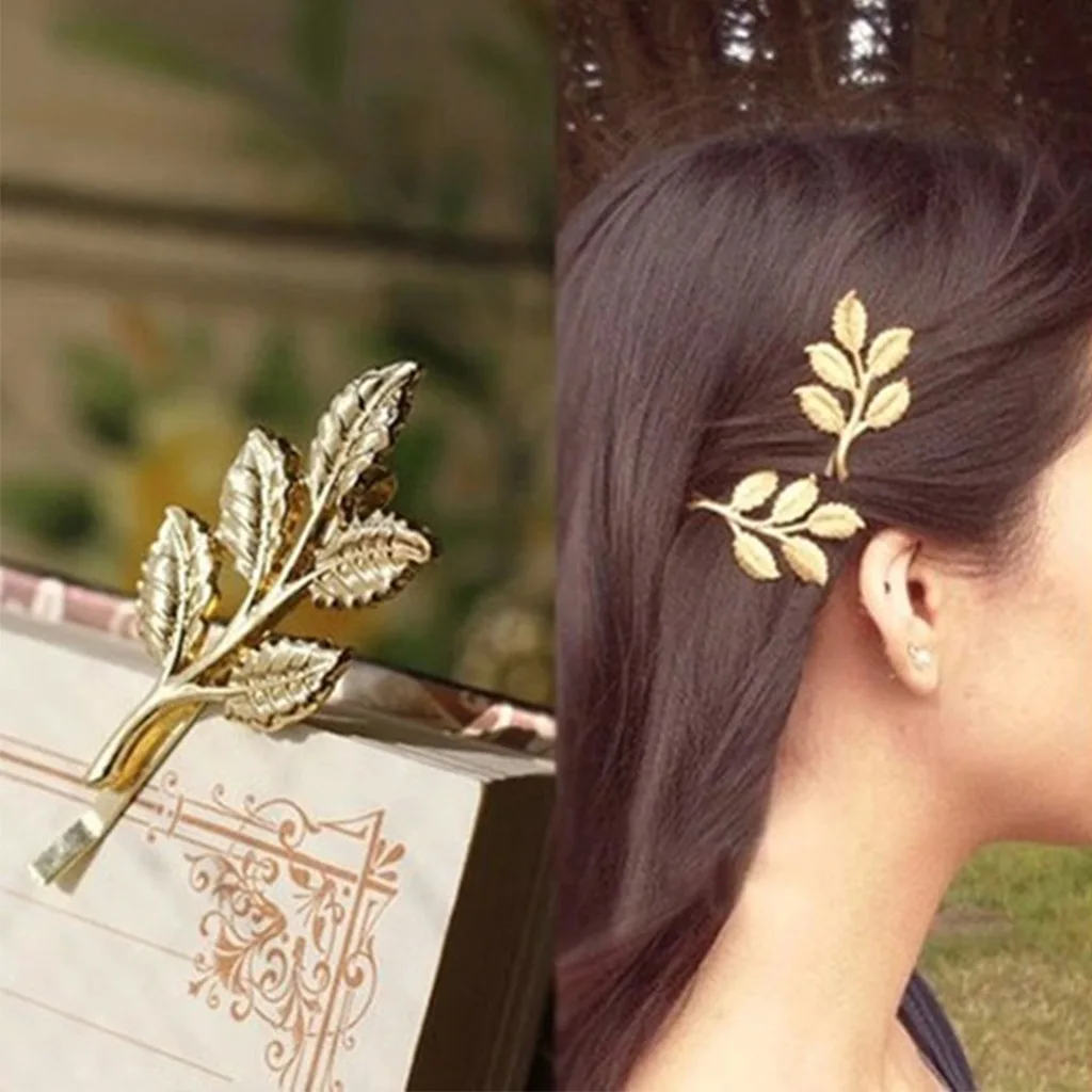 

Fashionable bridal headdress duck bill clip olive-leaf hair is acted the role of