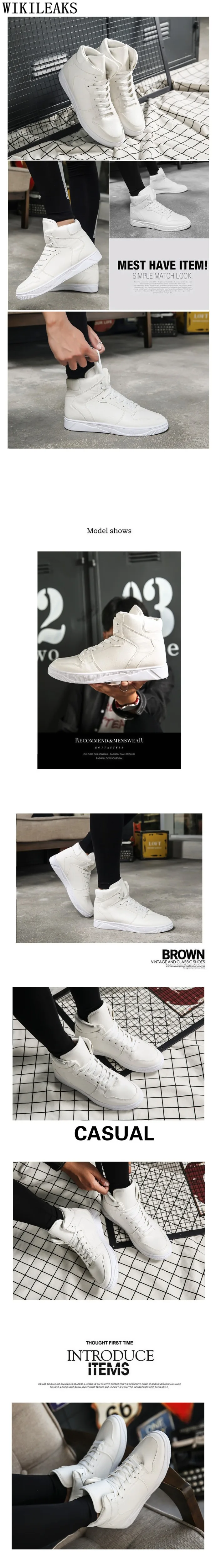 Высокие кроссовки; мужская повседневная обувь; черные кроссовки; мужская кожаная обувь; Белая обувь; Мужская Роскошная Брендовая обувь; chaussure homme buty meskie