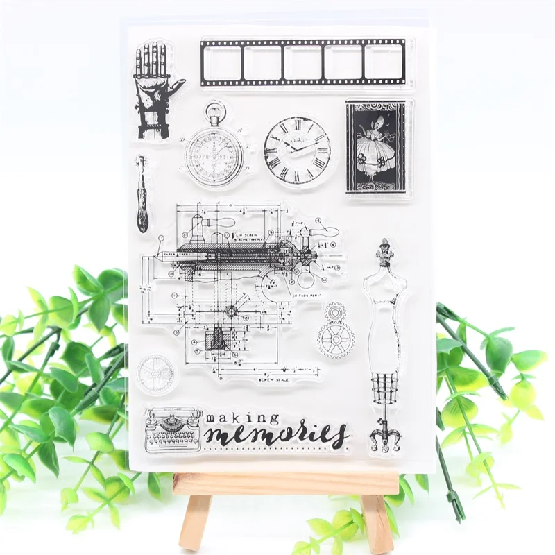 

YPP CRAFT Making Memories Transparent Clear Silicone Stamps for DIY Scrapbooking/Card Making/Kids Crafts Decoration Supplies M46