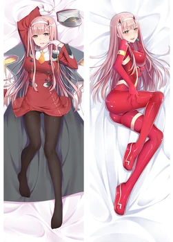 Custom Zero Two Anime Hugging pillowcase DARLING in the FRANXX 