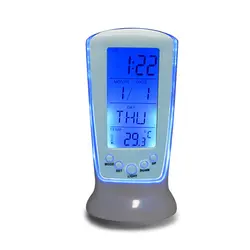 CLAITE светодиодный цифровой часы-будильник с подсветкой музыкальный календарь термометр часы настольные часы будильник с музыкой