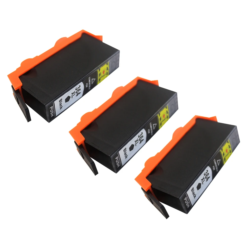 3Pk Nero 364 Cartuccia Di Inchiostro Xl Per Photosmart 5510 5512 5515 5520 5522 5524 3070A Deskjet 3520 3522 3524 Officejet 4620 4622