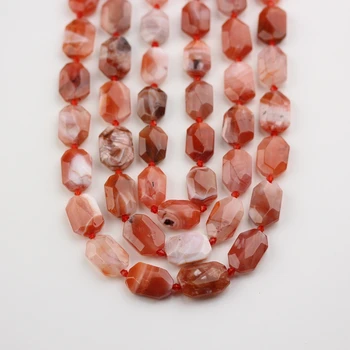 

Raw Natural Carnelian Octangle Beads,Center Drilled,Smooth Red Agates Slabs Earrings Pendant Making,Approx 15-18 PCS