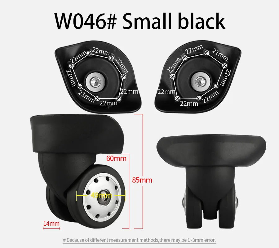 Сменные колеса для багажа, складные колеса для ремонта, запасные колеса для чемоданов, ролики для чемоданов