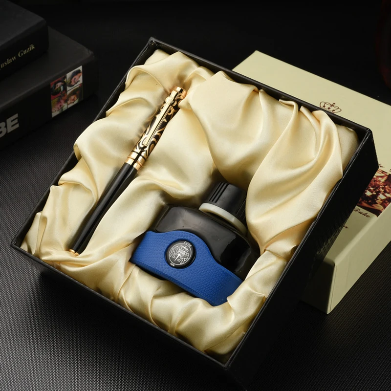 Luxury 0.5mm Fountain Pen Ink Set or 1.0mm Bent Nib Art Fountain Pen