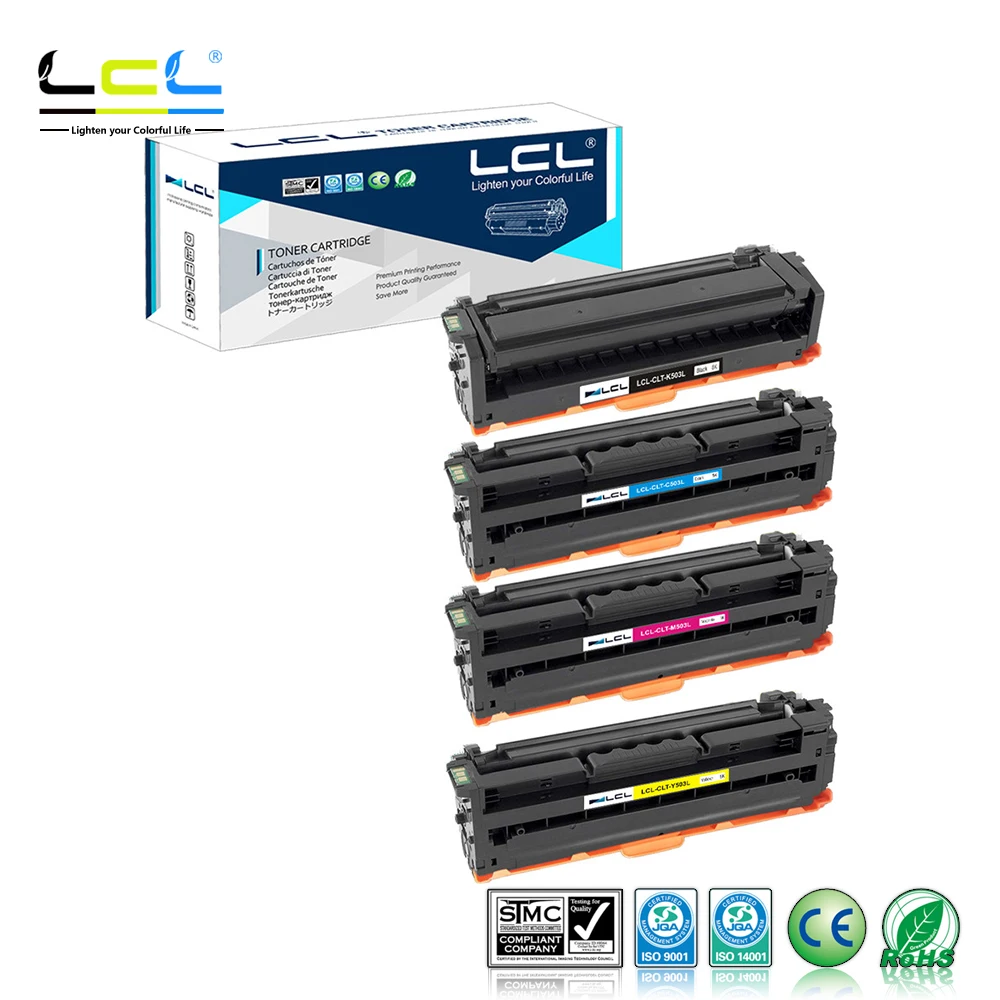 

LCL CLT-503L CLT-K503L CLT-C503L CLT-M503L CLT-Y503L (4-Pack KCMY) Toner Cartridge for Samsung SL-C3010ND/C3060FR SL-C3060ND