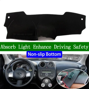 

For Nissan MARCH Micra K13 2010 2011 2012-2016 Non-slip Bottom Dashboard Cover Car Decals Car Stickers Interior Car Accessories