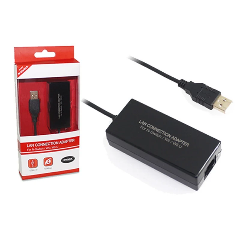 

USB2.0 Hub 100Mbps Ethernet Network Adapter For NS Switch Connection Adapter For WII WIIU Wired network card