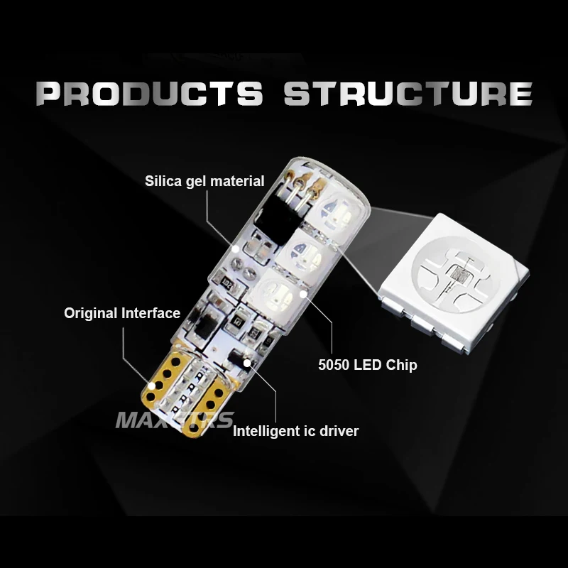 Пульт дистанционного управления T10 194 168 W5W 5050 SMD RGB автомобильный светильник для чтения на танкетке 6 светодиодный 16 цветов светодиодный мигающий светильник