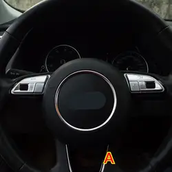 Chrome Руль пуговицы Стикеры блестками украшения Крышка Накладка для Audi A3 8 V A4 B8 B9 Q3 Q5 A1 A5 A6 A7 таблички