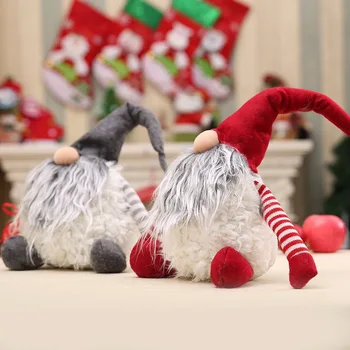 

HOT Christmas Ornament Doll Plush Toy Santa Gnome Dwarf Xmas Home Decoration Kids Gift TI99