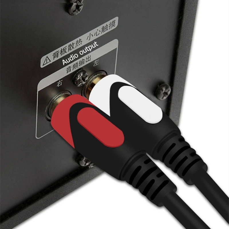 Rankman Gold Plated 3.5mm Jack to 2RCA AUX RCA Audio Cable for PC Laptop MP3 DVD TV 