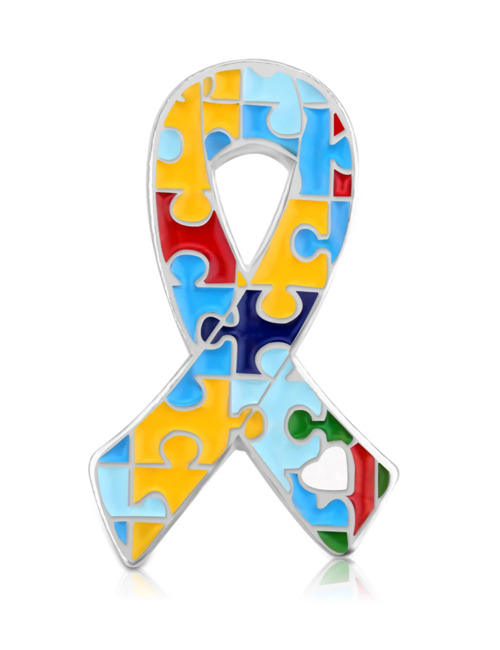 Autism Awarness Puzzle кусок эмалированные лацканы Броши с лентой