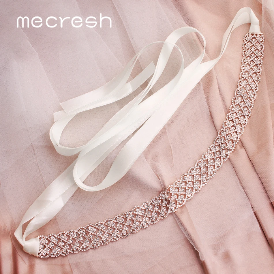 Mecresh ручной работы белый розовый ленточный пояс к свадебному платью Женские аксессуары горный хрусталь атласный пояс невесты лента для свадьбы платье MYD023