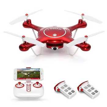 

Syma X5UW Wifi FPV Drone with 720P HD Camera Live Video, Barometer Set Height, H/L Speed+ 2pcs Extra Battery RTF RC Quadcopter