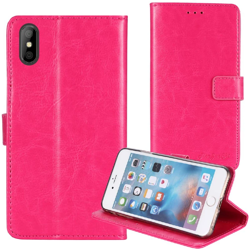 TienJueShi прочный ПУ защитный резиновый кожаный чехол для телефона Wiko Jerry 4 Y80 ТПУ