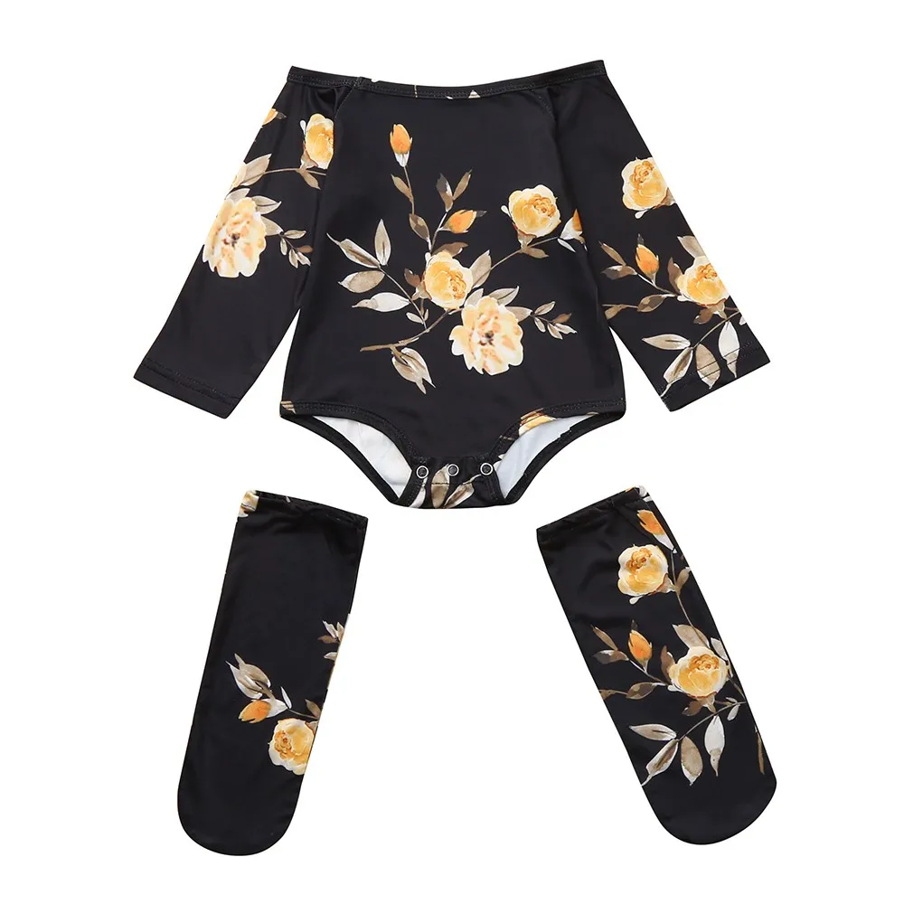 Roupa menina/комплект из 2 предметов Детский комбинезон с длинными рукавами и