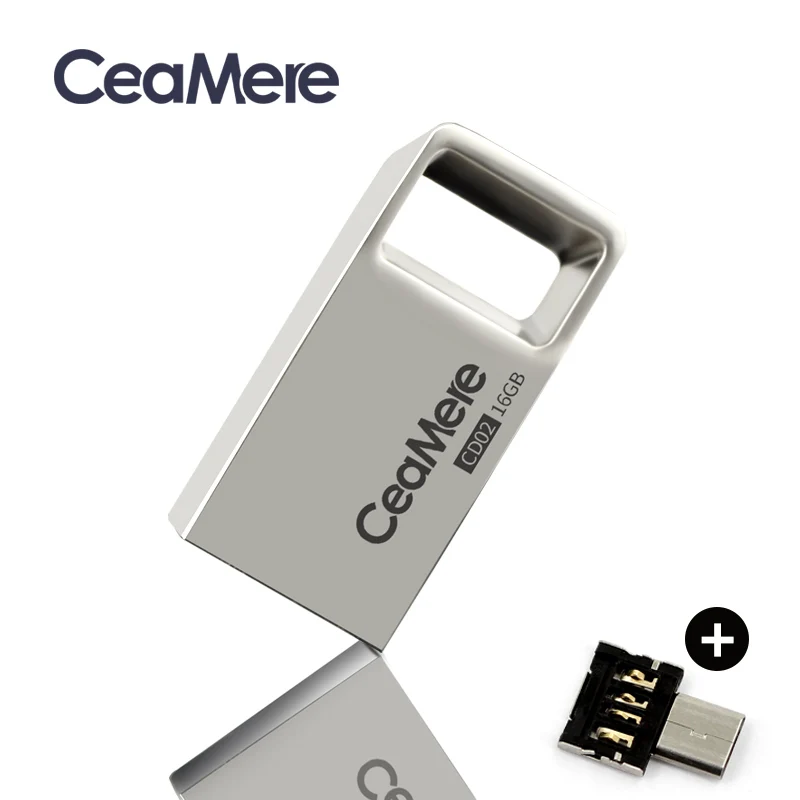 Ceamere CD02 USB флеш-накопитель 8 ГБ/16 ГБ/32 ГБ/64 Гб мини-накопитель металлический флеш-накопитель 2,0 флеш-накопитель карта памяти USB диск 64 Гб USB