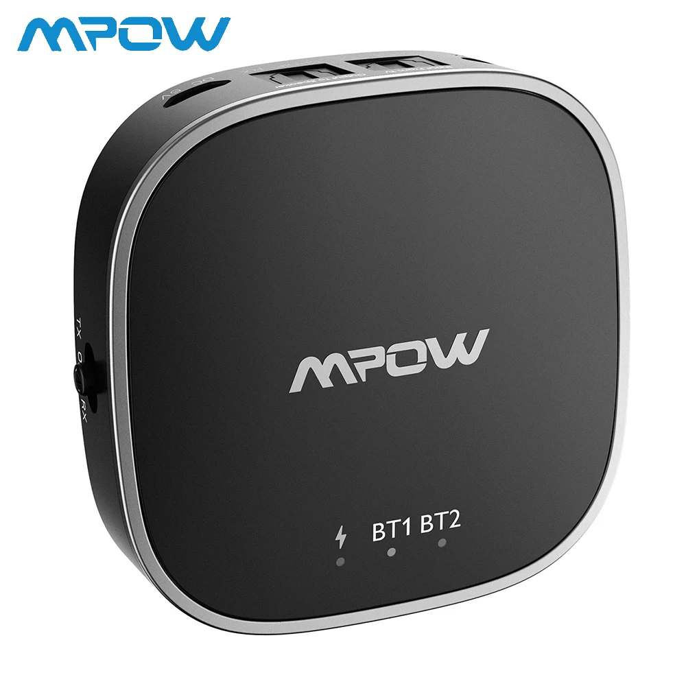 

Mpow Bluetooth Transmitter Receiver 2-in-1 Bluetooth5.0 Adapter Digital Optical TOSLINK AUX and RCA for TV audio Transmitter