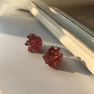 

Geo Irregular glam Natural Crystal Stud Statement Earrings bijoux Party T Show Noval Top Neat Simple Ins Korean Japan Style