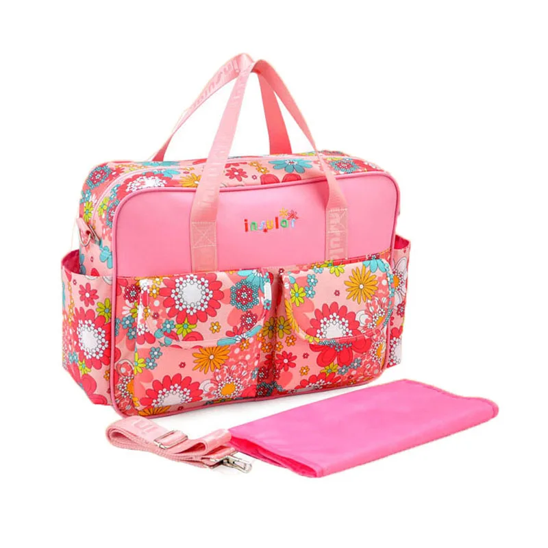 Baby Diaper Bags Brand Multifunction Fashion Floral Nappy Bag For Mom For Stroller Baby ...