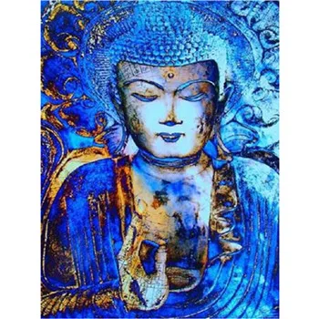 

YIKEE diamond painting full buddha Squares Diamond 5d diy Diamond Embroidery Rhinestone Mosaic Painting Home Decor y1340