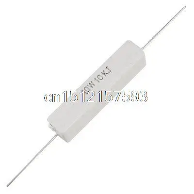 

5 Pcs Axial Ceramic Cement Power Resistor 10K Ohm 10W 5%