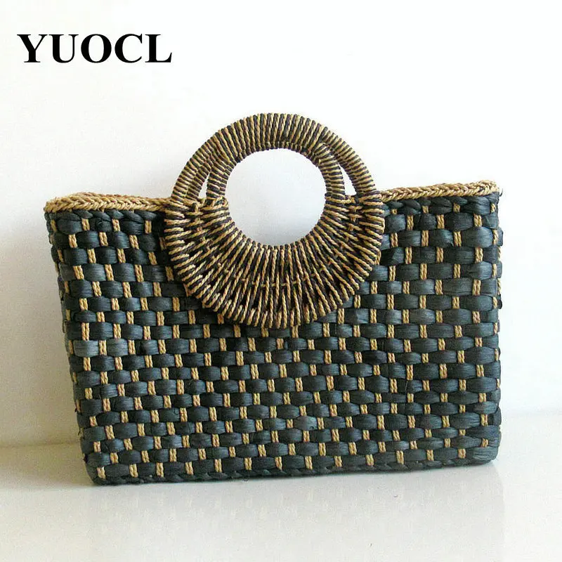 

Summer totes Bags For Women 2018 Luxury Handbags Women Bags Designer Famous Brand Ladies Rattan Beach Bag Wicker Straw Bag