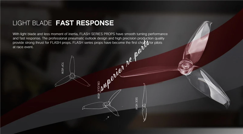 24 шт./12 пар Gemfan Flash 4052 4 дюйма Три лезвия пропеллер флэш-реквизит CW CCW Пропеллер для бесколлекторного двигателя для FPV RC дронов