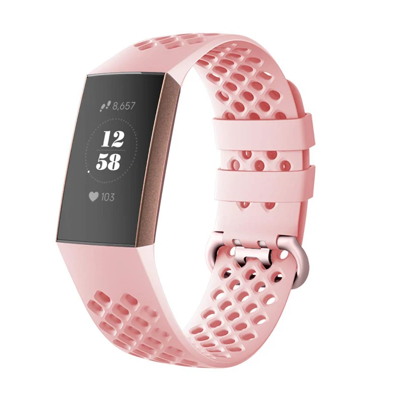 Мягкие силиконовые умные часы Браслет Ремешок Замена для умных часов спортивный ремешок для Fitbit Charge 3