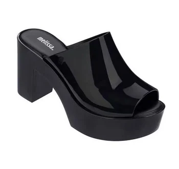 

Melissa Sandals Women Platform Sandals Elastic-band Wedges Shoes for Women Leopard Peep Toe Shoes High Heel Sandalia Feminina