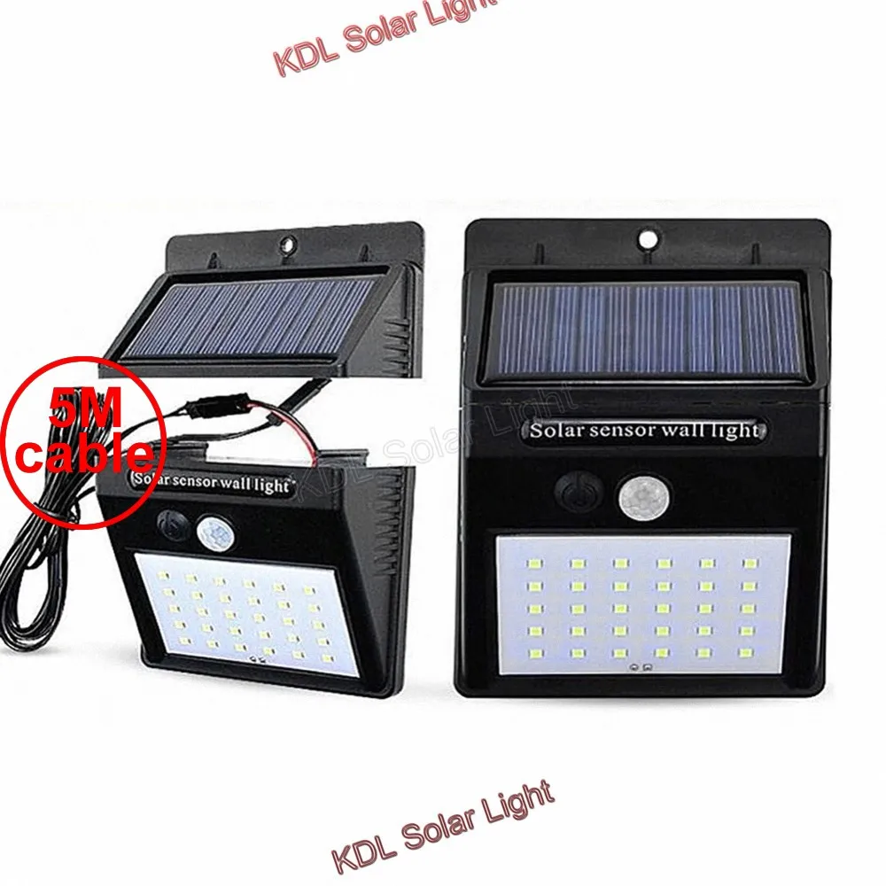 

30 LED Solar Light Outdoor Solar Lamp with PIR Motion Sensor Solar Powered Waterproof Wall for Garden Yard Path Decoration deck