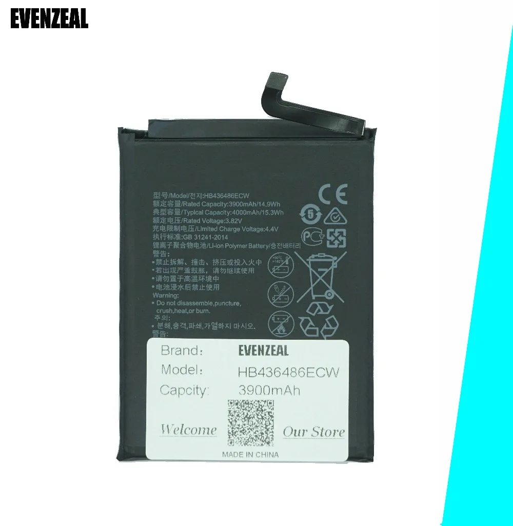 EVENZEAL 1 шт. батарея для смартфона Huawei Mate 10 pro lite AL00 L09 L29 TL00 HB436486ECW батареи | Мобильные