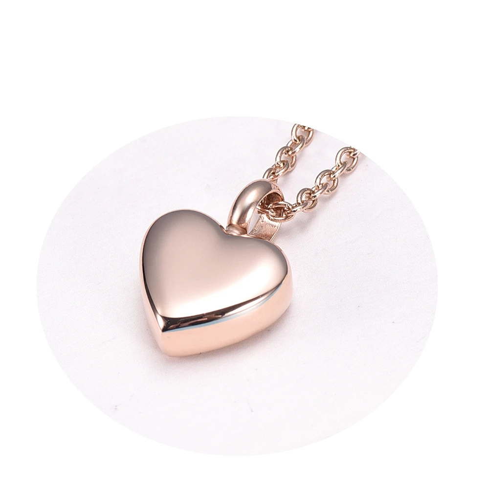 LKJ9412 серебро, золотой и розовый пустой слайдер мини сердечко кремация урна ожерелье гравюр урна для праха ювелирные изделия 13 мм* 13 мм