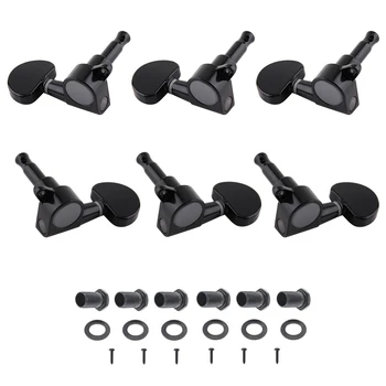 

6pcs/lot Zinc Alloy Guitar Tuning Pegs Tuner 3R+3L All Closed Machine Semicircle Head for 40 / 41 Inch Acoustic Folk Guitar
