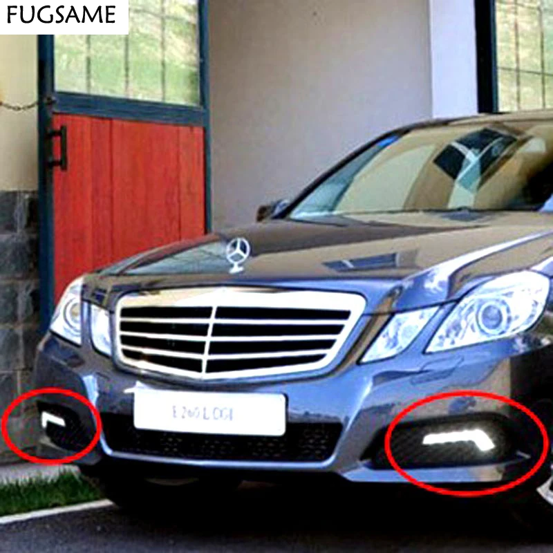 

FUGSAME Free Shipping 6 LED Daytime Running Light L Shape Car 6LED DRL Daylight Head Fog Light 5W DC 12V 2pcs