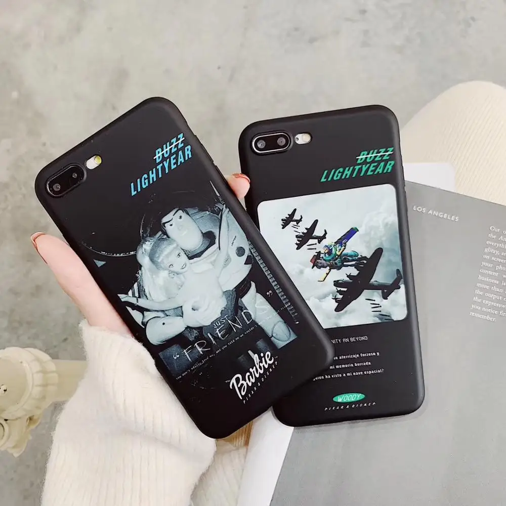 Soft Black TPU Buzz Lightyear Woody Spoof Funny Just Friends To Infinity An Beyond For iPhone 6/S 7 8 Plus X XR XS XSMAX |