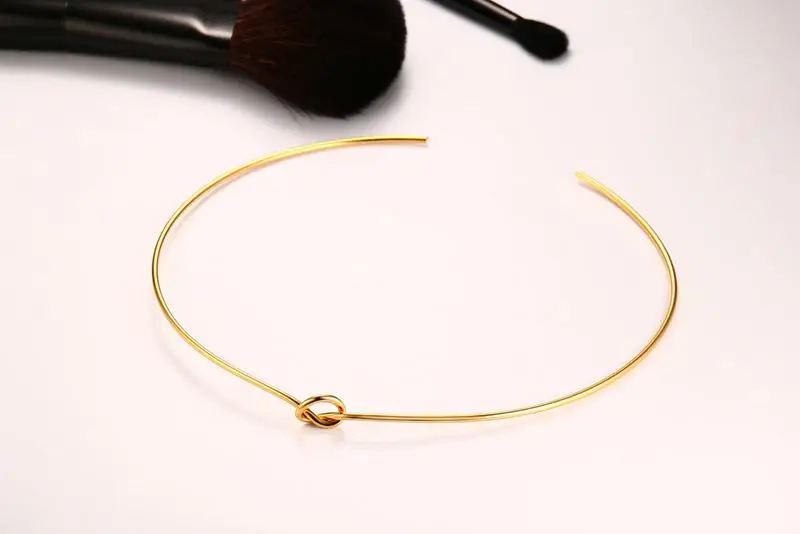 Meaeguet, открытое круглое ожерелье с узлом, крутящий момент, s для женщин, нержавеющая сталь, золотой цвет, богемное колье, ожерелье, ювелирное изделие